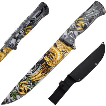 Snake Eye Full Tang Fix Blade Hunting Knife With Sheath (SE-1865-1)
